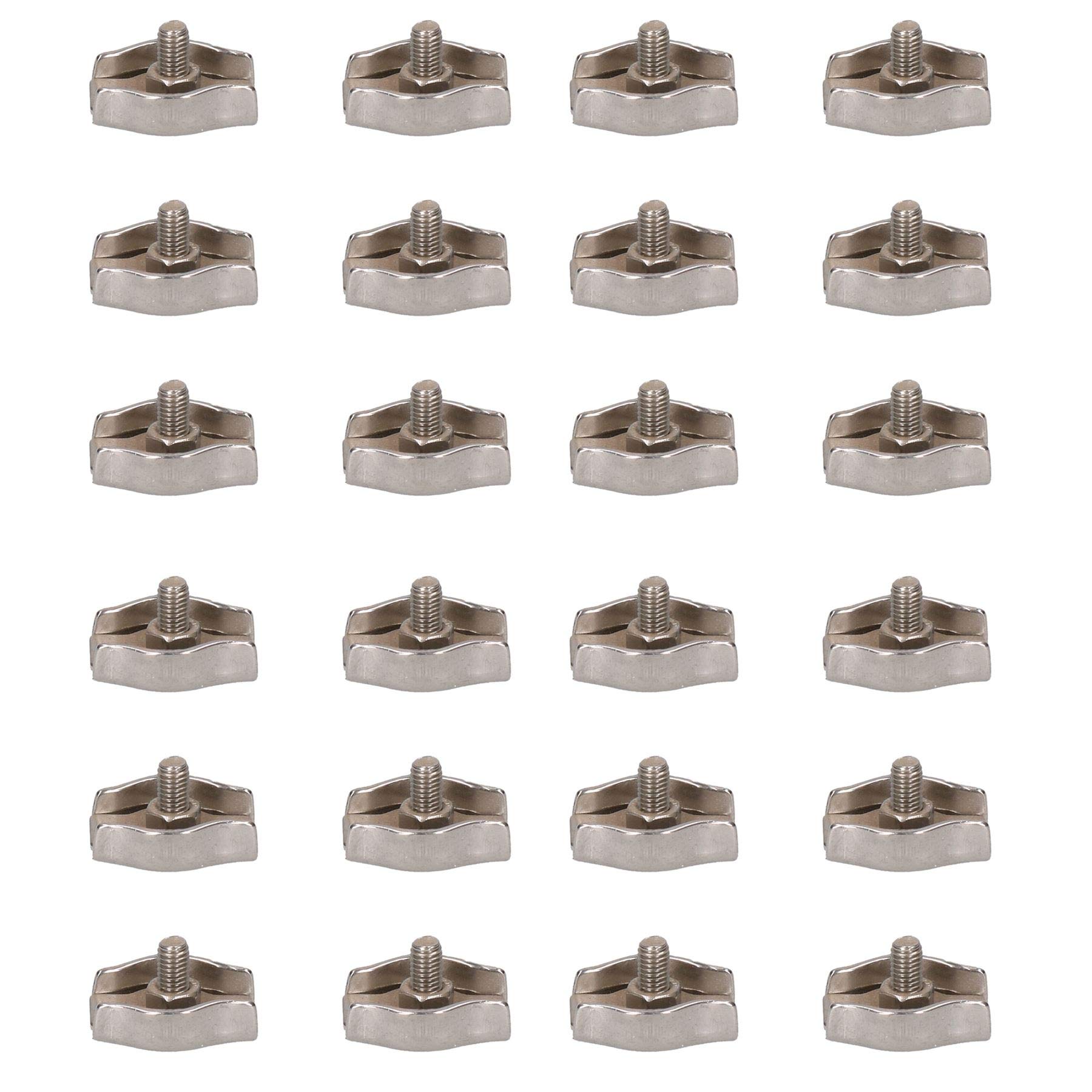 AB Tools 5mm Simplex Wire Rope/Cable Clamp Grips 24 Pack 316 Marine Stainless Steel