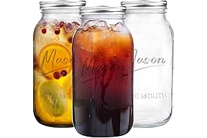 64 oz Wide Mouth Mason Jar Pack of 3
