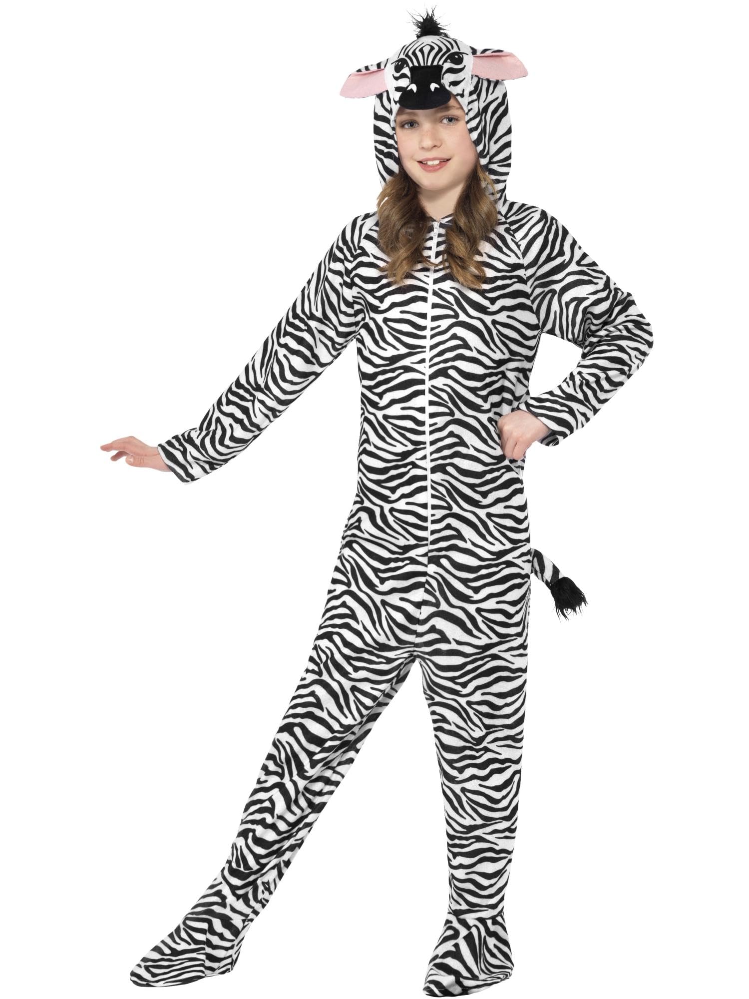 Smiffys Unisex Kids Black, White Zebra Costume Child