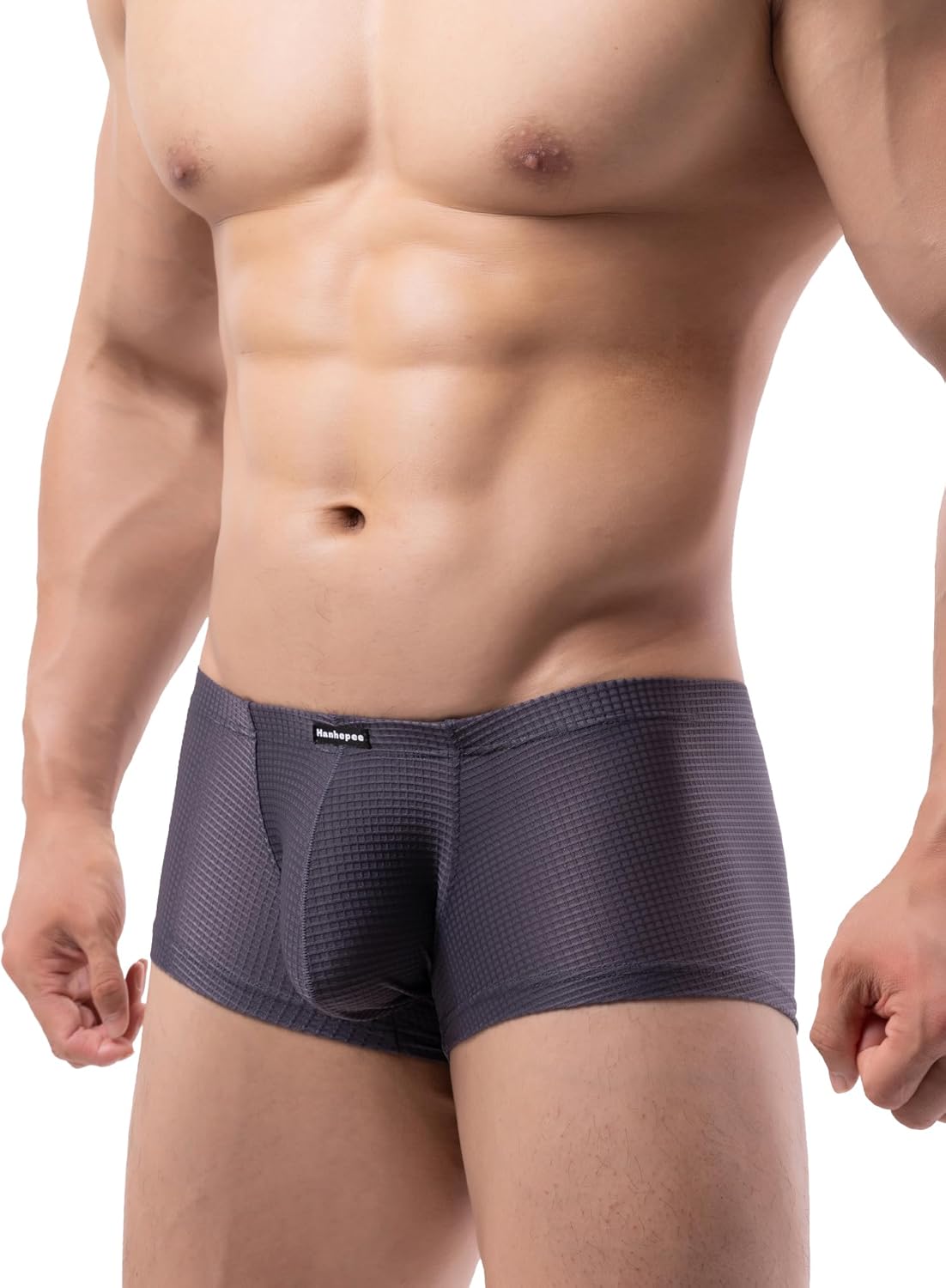 Mens Active Underwear Sport Soft Performance Boxer Briefs Bulge Pouch Trunks - Image 2