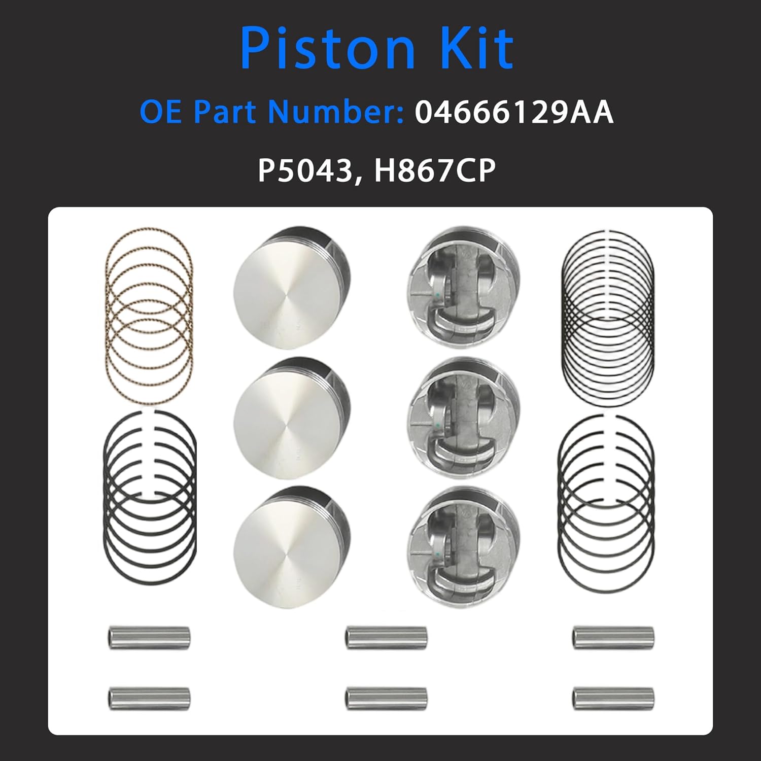 3.8 Full Gasket Set Timing Chain Kit Piston Kit Main & Rods Bearing Valve for Jeep Wrangler 2007-2011 3.8L V6 HS26326PT TK1138 5184347AG P5043
