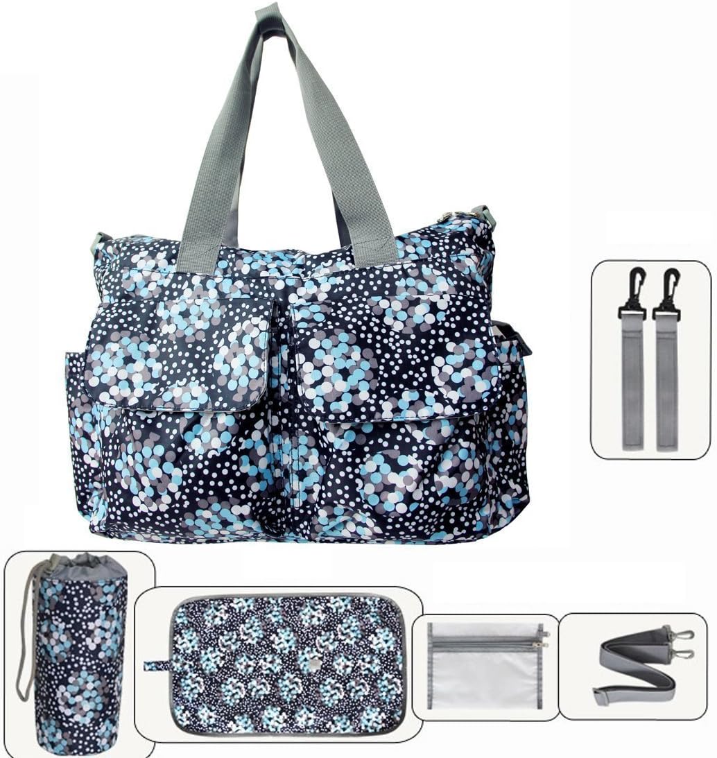 Original Floral Designer Diaper Tote Bags(Blue)