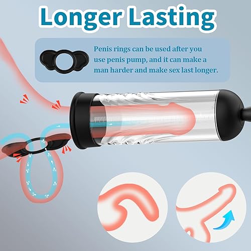 Miniatura 4 de Bomba de pene manual para ampliar el pene, bomba de vacío de ampliación de pene para adultos, juguetes sexuales masculinos para hombres, erecciones