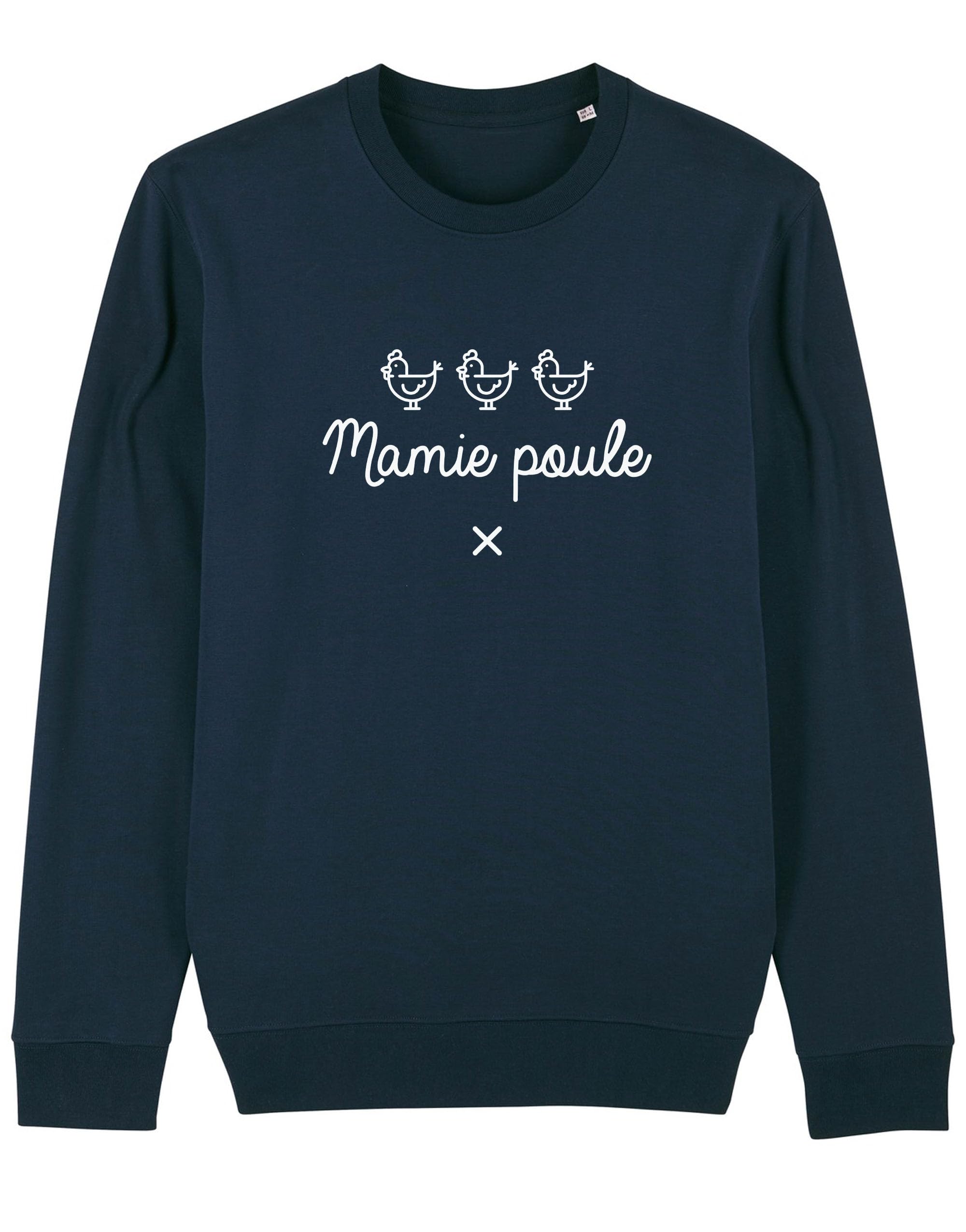 We Are Family, Sweat Humoristique, pour Femme, Mamy Poule, Manches Longues, Coupe Classique, Cadeau Original, Sweat Humour 50% Coton 50% Polyester