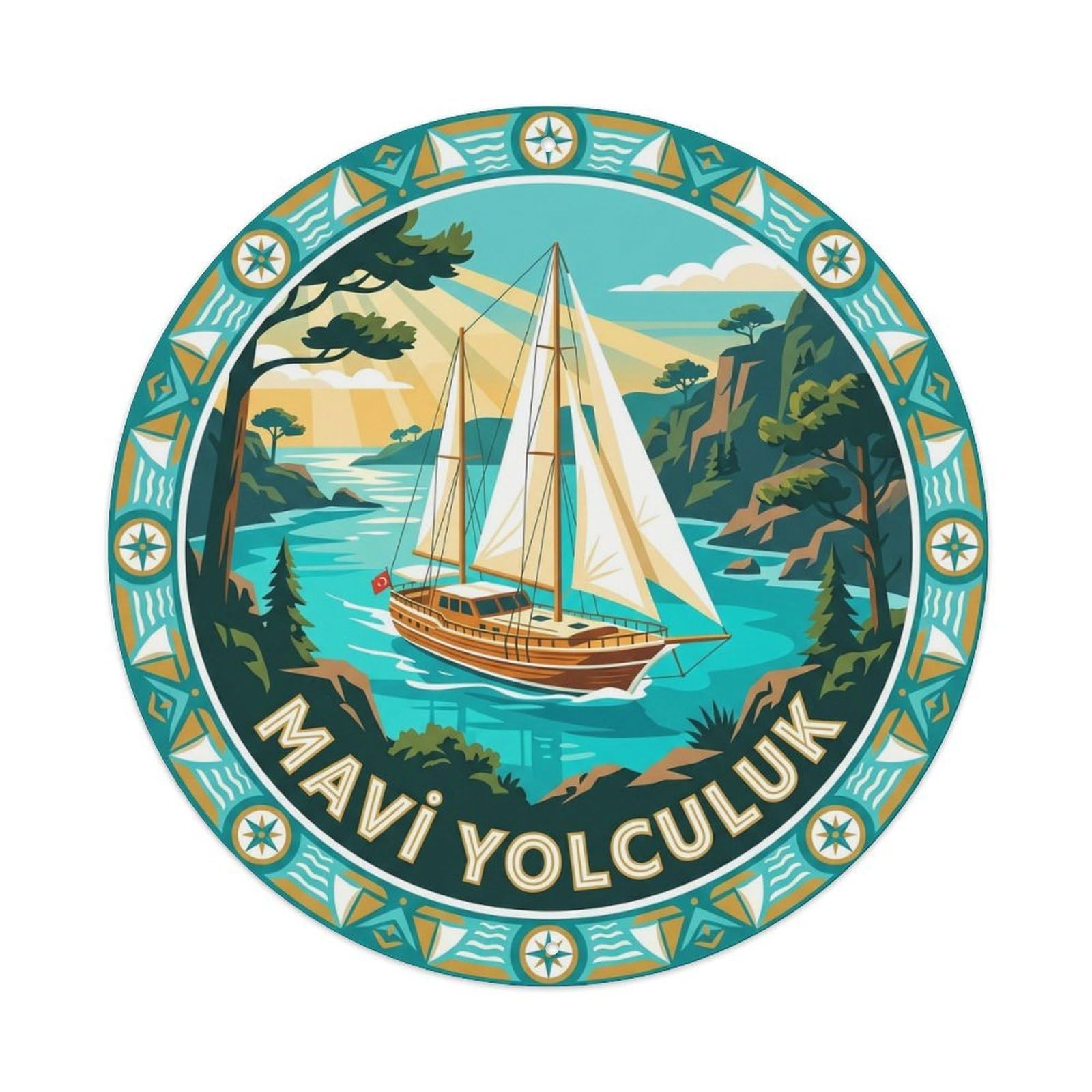 Turkey Turquoise Coast Gulet Anatolia Travel Aegean Metal Tin Sign