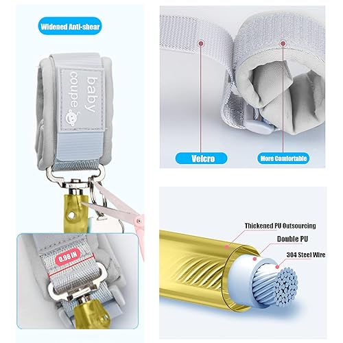 Miniatura 4 de Arnés para niños pequeños, correa para caminar, con eslabones de muñeca antipérdida para niños, arnés de seguridad para niños, mejorado con