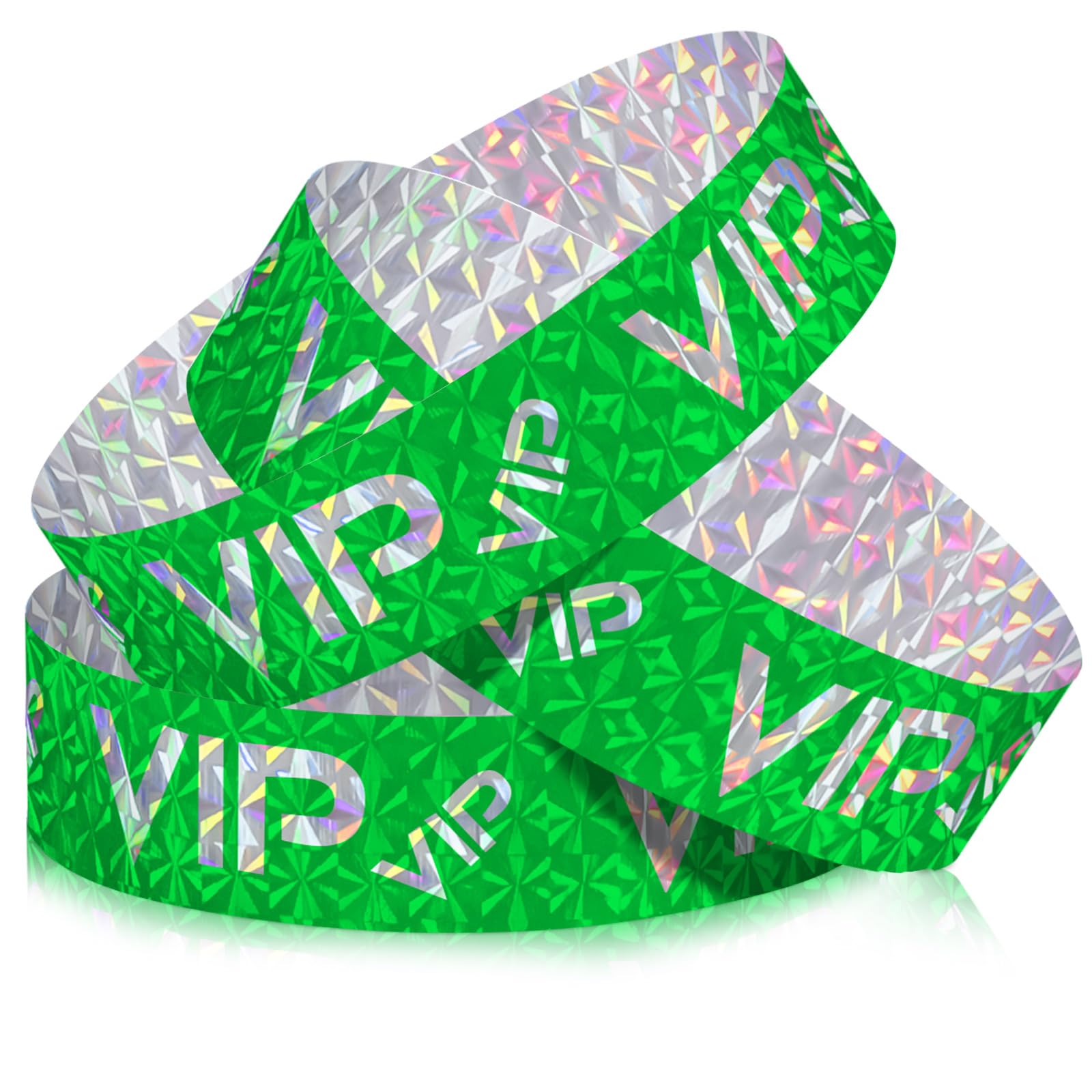 Teling 500 Pack VIP Plastic Wristbands Bracelets Party for Events VIP Custom Wristbands Plastic Bracelets Tear proof Waterproof Wrist Bands Arm Bands