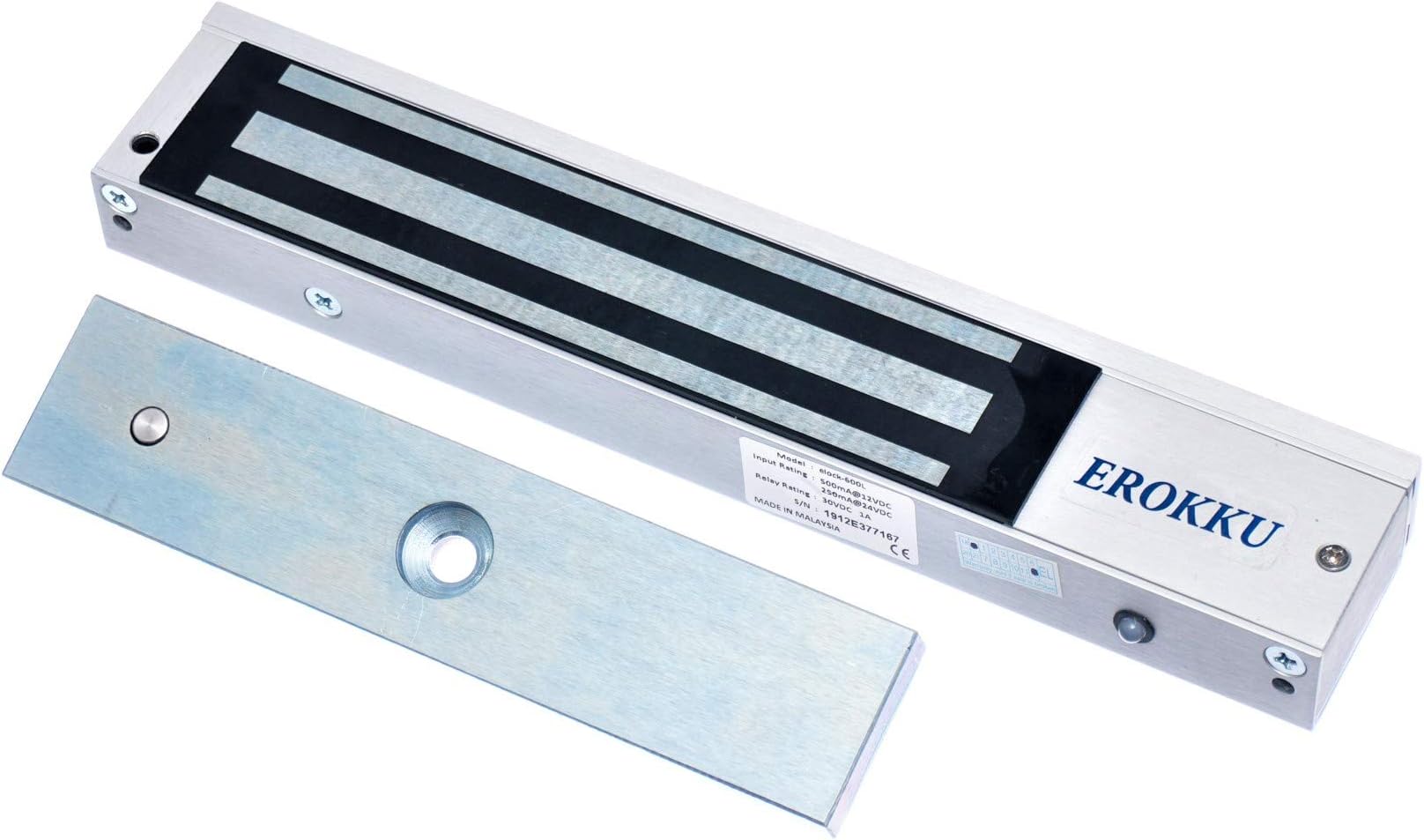 Electric Magnetic Door Lock | 600lbs/272kg Electromagnetic | Maglock LED| Non- UL Certified |12/24V | Access Control | in-Swing & Out-Swing Doors | Security System