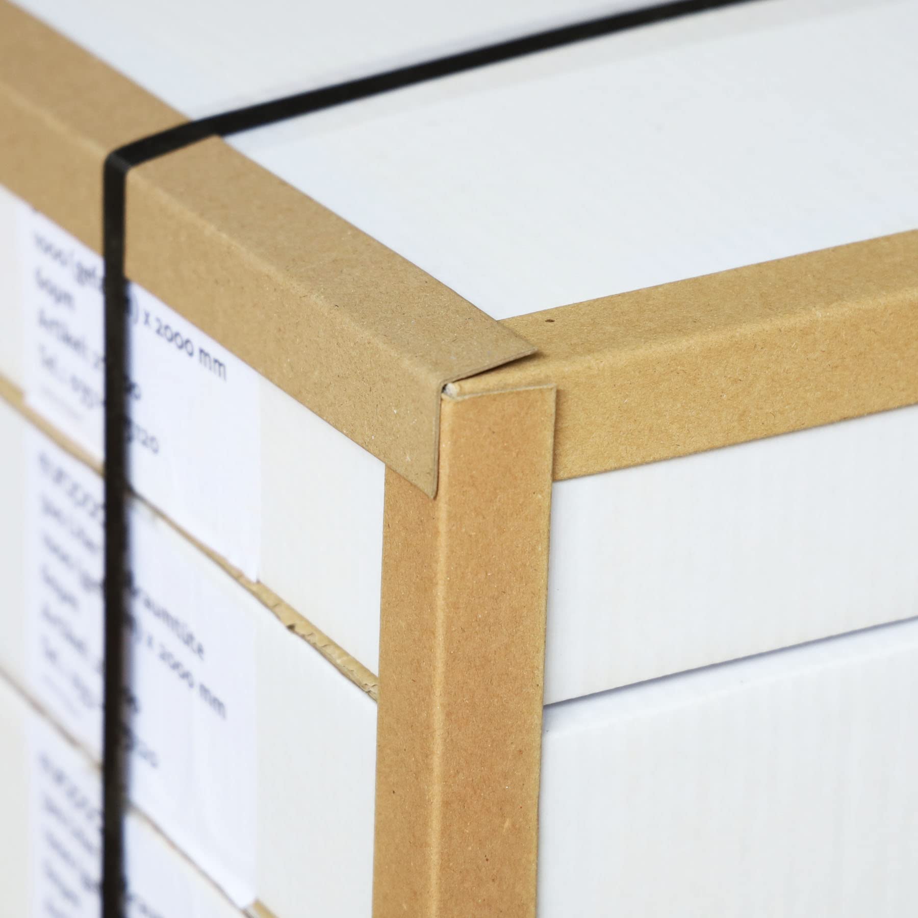 100 Kantenschutzwinkel | Vollpappe | Schenkelbreite: 35mm - Länge: 60cm - Dicke: 2mm | Kantenschutzleisten zum Kantenschonen für optimale Ladungssicherung Braun
