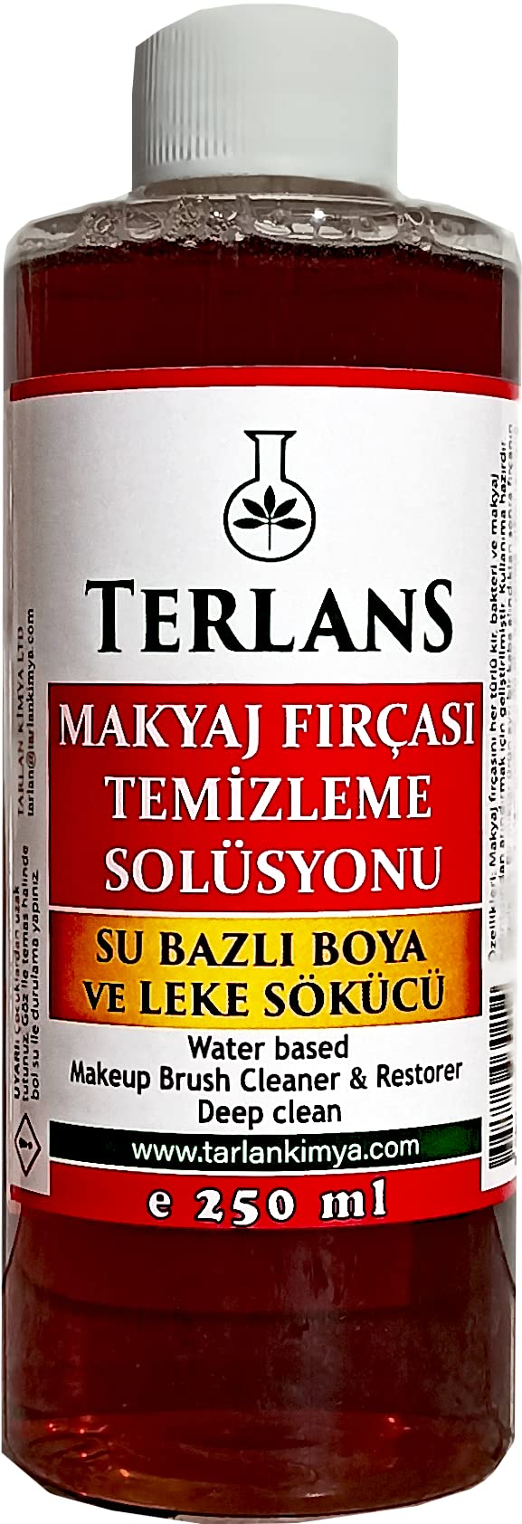 Terlans Makyaj Fırçası Temizleme Solüsyonu 250 ml Makeup Brush Cleaner & Restorer