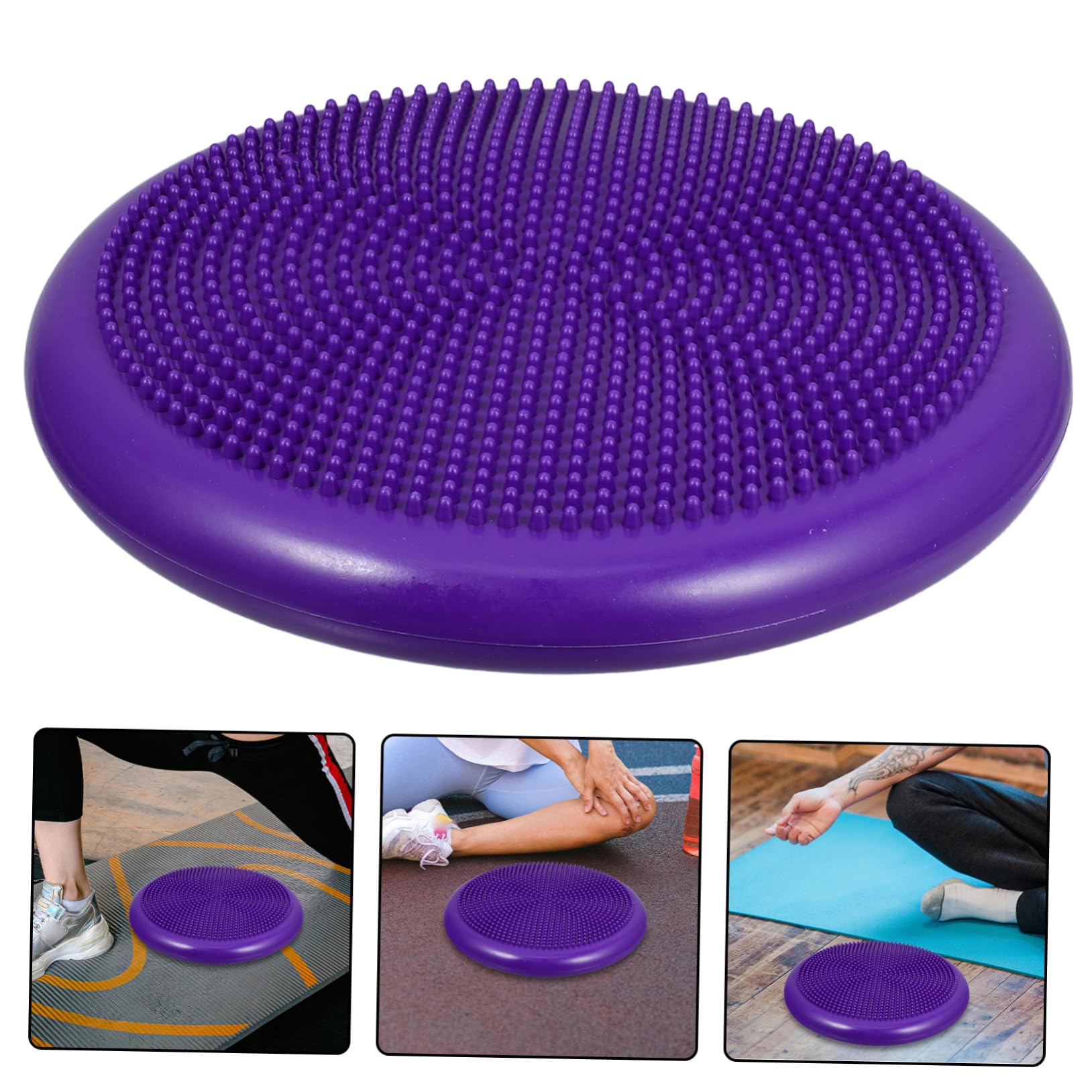 SUPVOX Cuscino Gonfiabile Balance Disc in Pvc Pompa a Mano, Tappetino per Yoga e Fitness, Migliora L'equilibrio la Postura, per Ginnastica in Casa