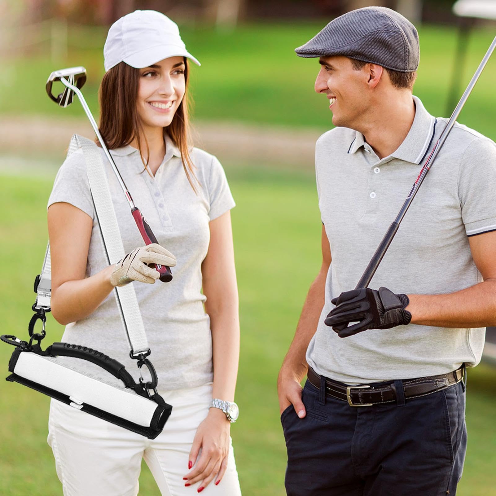 Sacca da golf, borsa per mazze da golf - Borsa da golf portatile | Borse da viaggio da golf portatili, pelle resistente all'usura, trasporta 3-6 mazze, borsa da golf di grande capacità