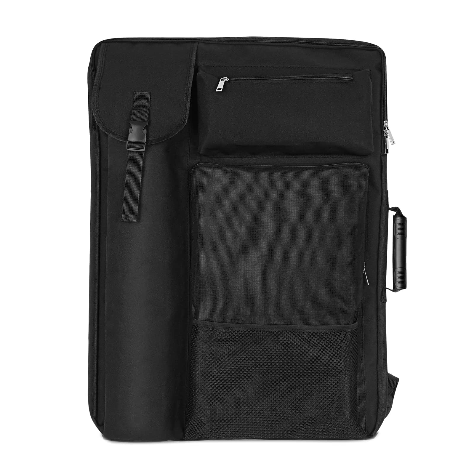 Art Portfolio Case 18 X 24,Art Portfolio With Backpack & Tote Bag For Artwork,Medium Artist Case Size(Black)