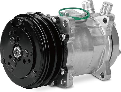 Miniatura 1 de CARSTECH niversal Compresor AC con negro 2PK embrague Sanden SD 508 estilo 5H14 R134A V correa 24V