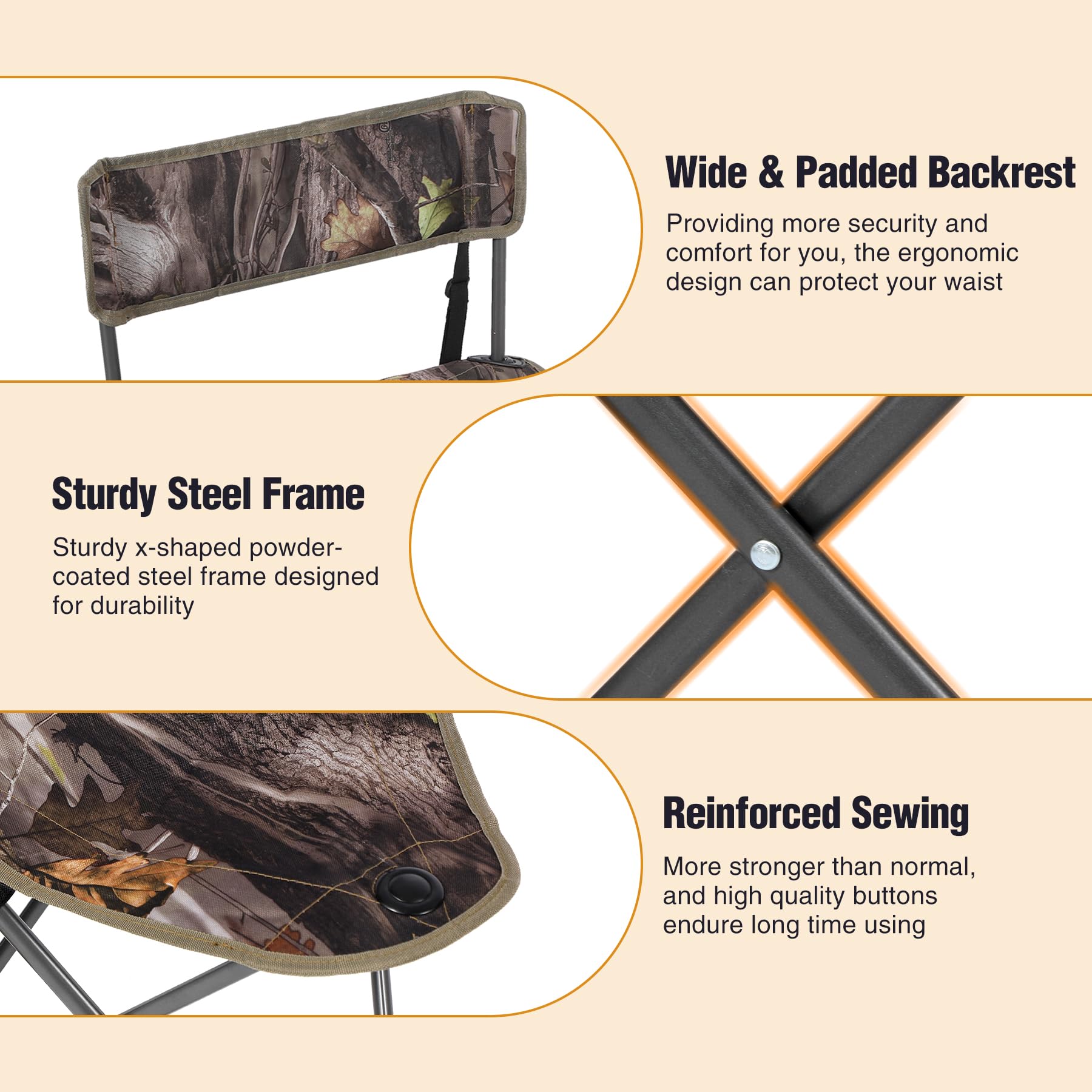 Amazon.com : REDCAMP 2 Pack Tripod Hunting Chairs for Blinds