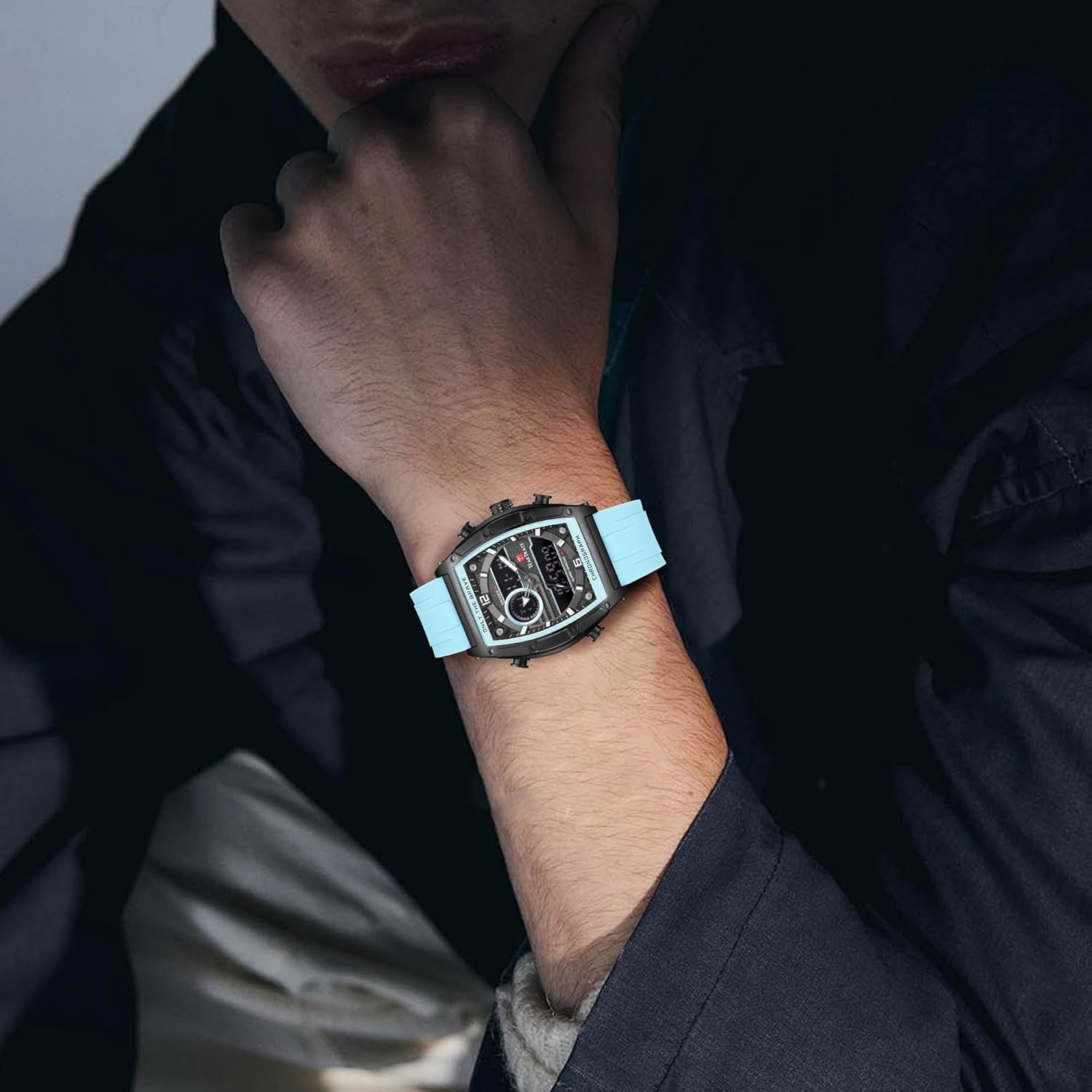 Mens Analog Digital Watch Waterproof, Watches for Men Chronograph with Alarm, Stopwatch Luminous Display, Silicone Strap for Dress Sport - Image 9