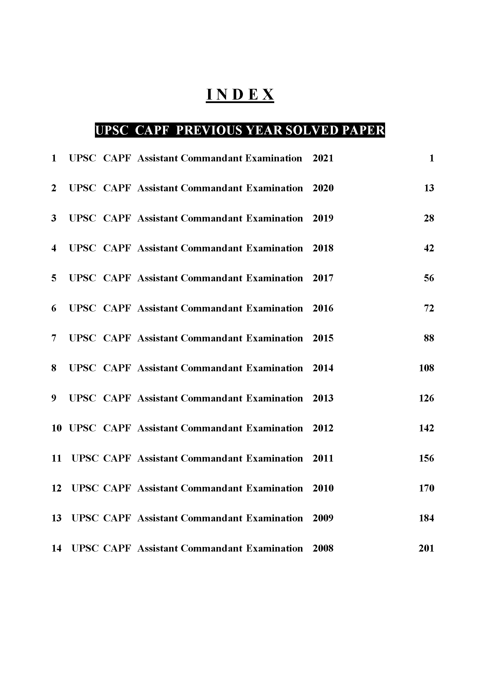 UPSC CAPF 2022 Assistant Commandant (Paper 1) Year wise Previous Year Solved Papers 2018 to 2021 CENTRAL ARMED POLICE FORCE 2