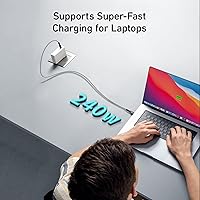 Vista 4 de Cable USB 4: compatible con pantalla HD de 8K, transferencia de datos rápida de 40 Gbps y potente cable USB C a tipo C de carga de 240 W