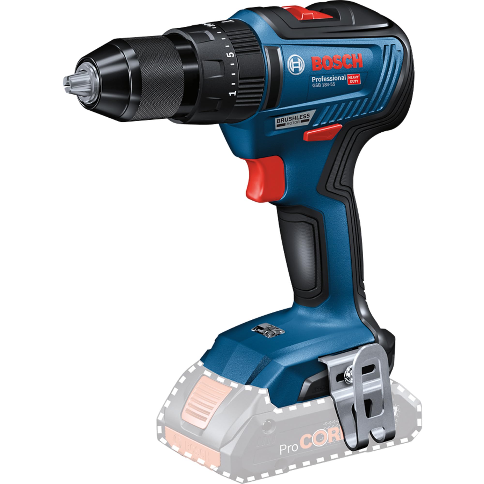 Bosch GSB 18V-55 Professional Cordless Impact Drill Drivers 13mm Bare Tool  (Only Body)