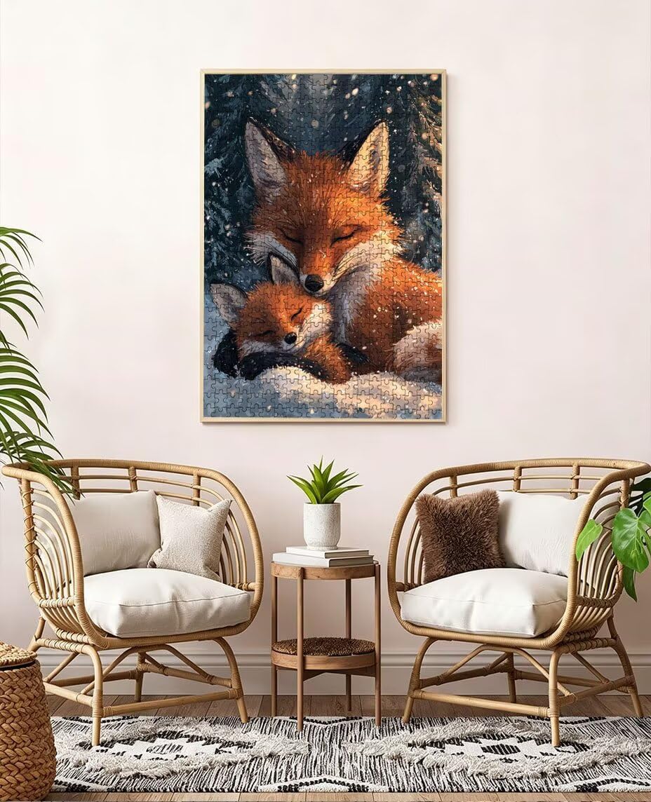 Lisy Puzzle 2000 sztuk, puzzle dla dorosłych, łamigłówki, wyzwanie dekoracja puzzli, rozrywka gra edukacyjna dla całej rodziny, na prezent dekoracja BXHZW7-366