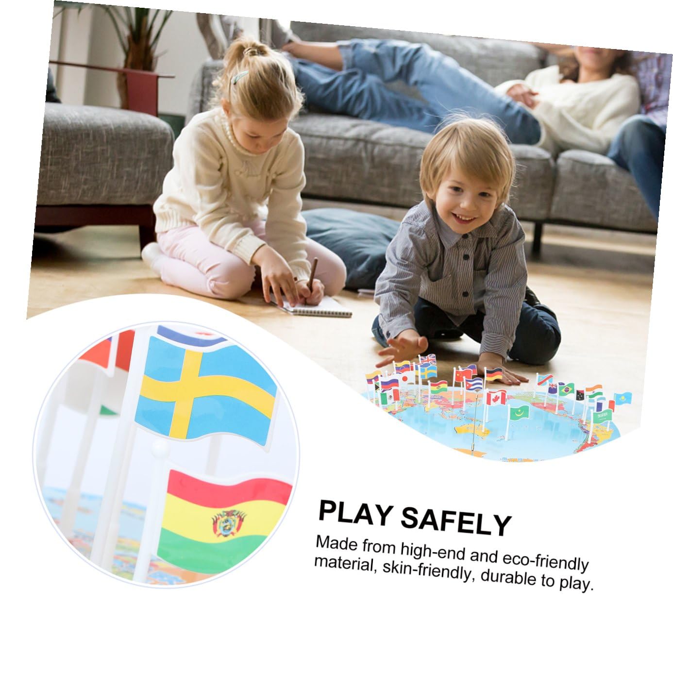 Juguete Cognitivo Geográfico de Madera para Niños y Niñas, Tamaño Mediano, Educativo Temprano, Color Natural, Desarrollo Creativo, Aprendizaje Divertido, Juego de Conocimientos
