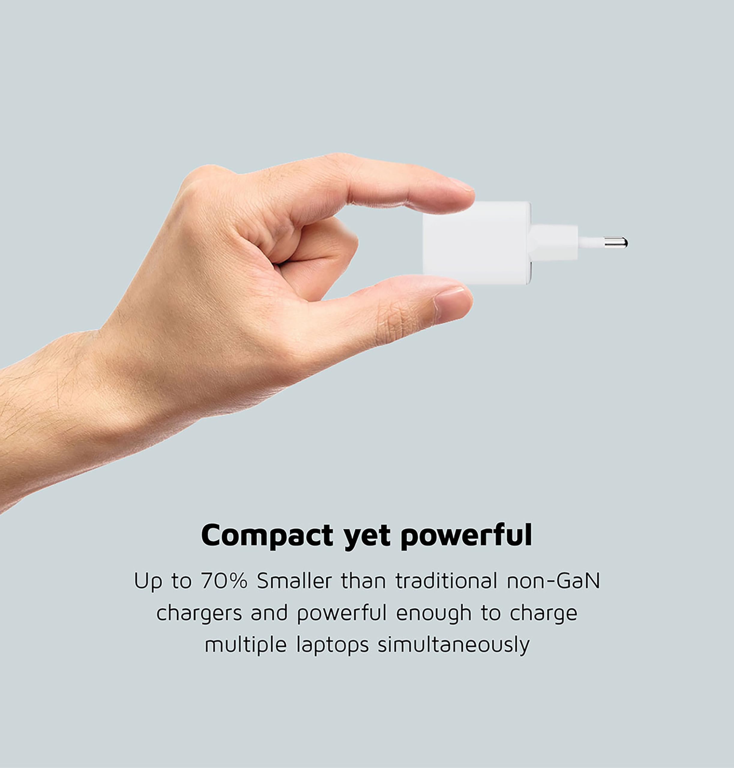 Xtorm 67 W GaN2 Ultra Power Adapter, technologia GaN, USB-C i USB-A, Power Delivery, GRS plastik z recyklingu - biały