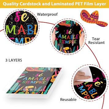 gisgfim 21 Pieces Bienvenidos Inspirational Spanish Posters Hispanic Heritage Month Colourful Spanish Motivational Posters Classroom Bulletin Board Set for Kid Classroom Office Bedroom Wall Art Decor