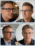 Reading Glasses Men Blue Light Blocking Stylish Lightweight Square Computer Readers Glasses Comfortable Spring Hinges