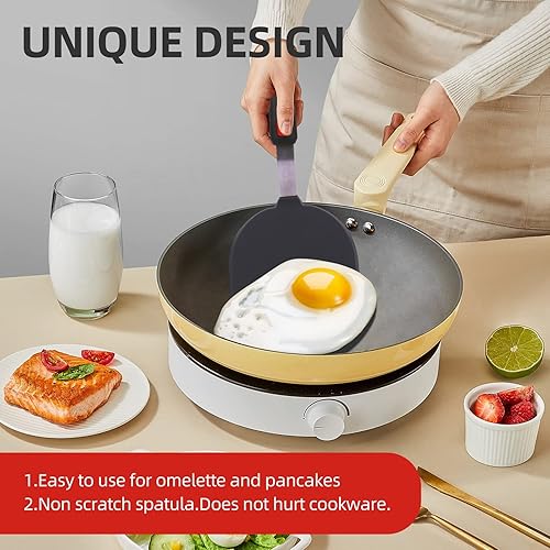 Miniatura 2 de Utensilios de cocina de cocina, espátulas de silicona grandes, resistentes al calor, juego de 3 unidades para utensilios de cocina antiadherentes,