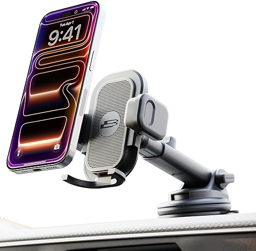 Bracketron TripGrip PRO - Soporte universal para teléfono de automóvil, con brazo telescópico (3.5 a 6.5 pulgadas) para parabrisas y tablero, disponible en Yaxa Costa Rica