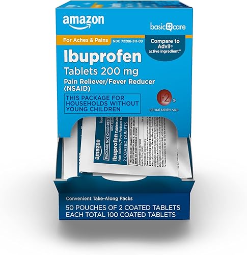Tienda Basic Care Tabletas de ibuprofeno, 200 mg, analgésico y reductor de fiebre, para dolor de cabeza, dolores musculares, artritis, dolor de