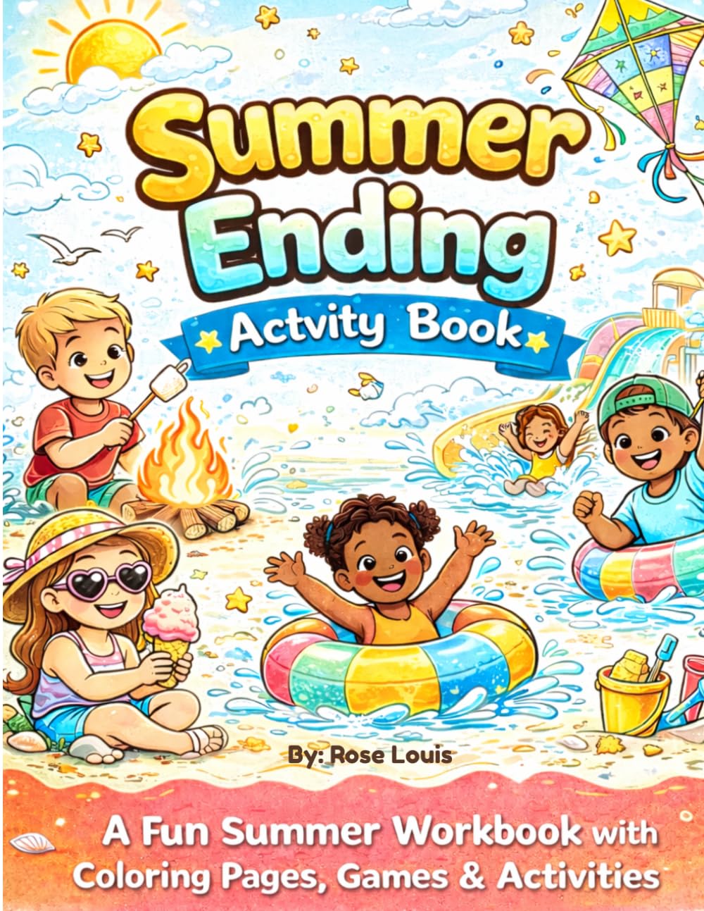 Summer Fun Coloring & Activity Book: A Fun Summer Workbook with Coloring Pages, Games & Activities