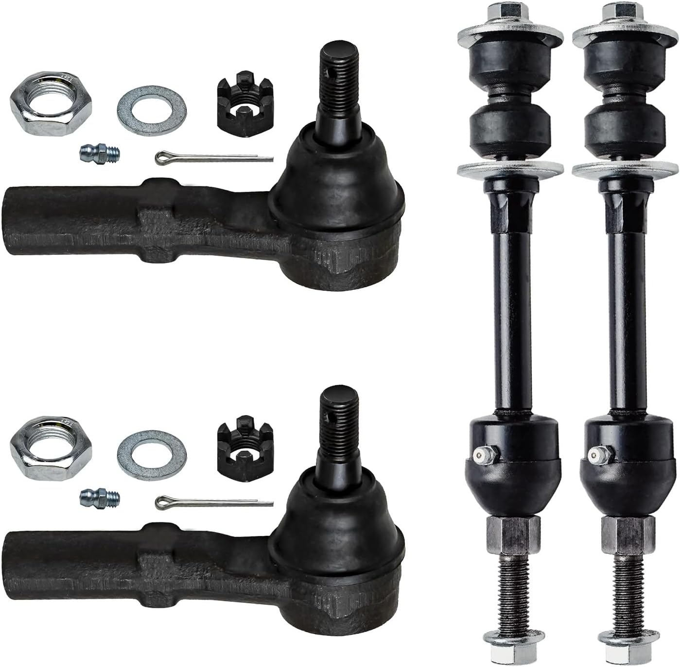 Detroit Axle - RWD Front 4pc Suspension Kit for 2011 Ram 2500 3500, 2 Outer Tie Rod Ends 2 Sway Bars Replacement