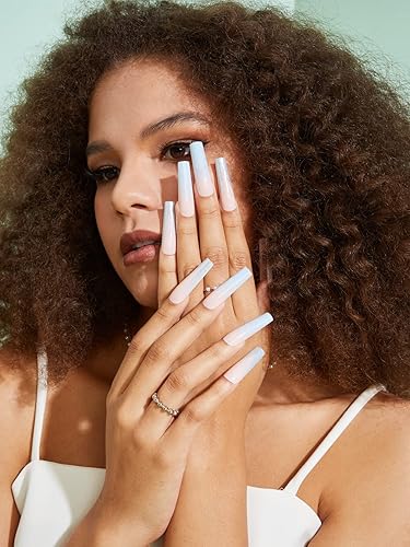 Miniatura 6 de 504 uñas postizas a presión 3XL transparentes extra largas y cónicas cuadradas de cobertura completa para salones de manicura en casa, 12 tamaños de