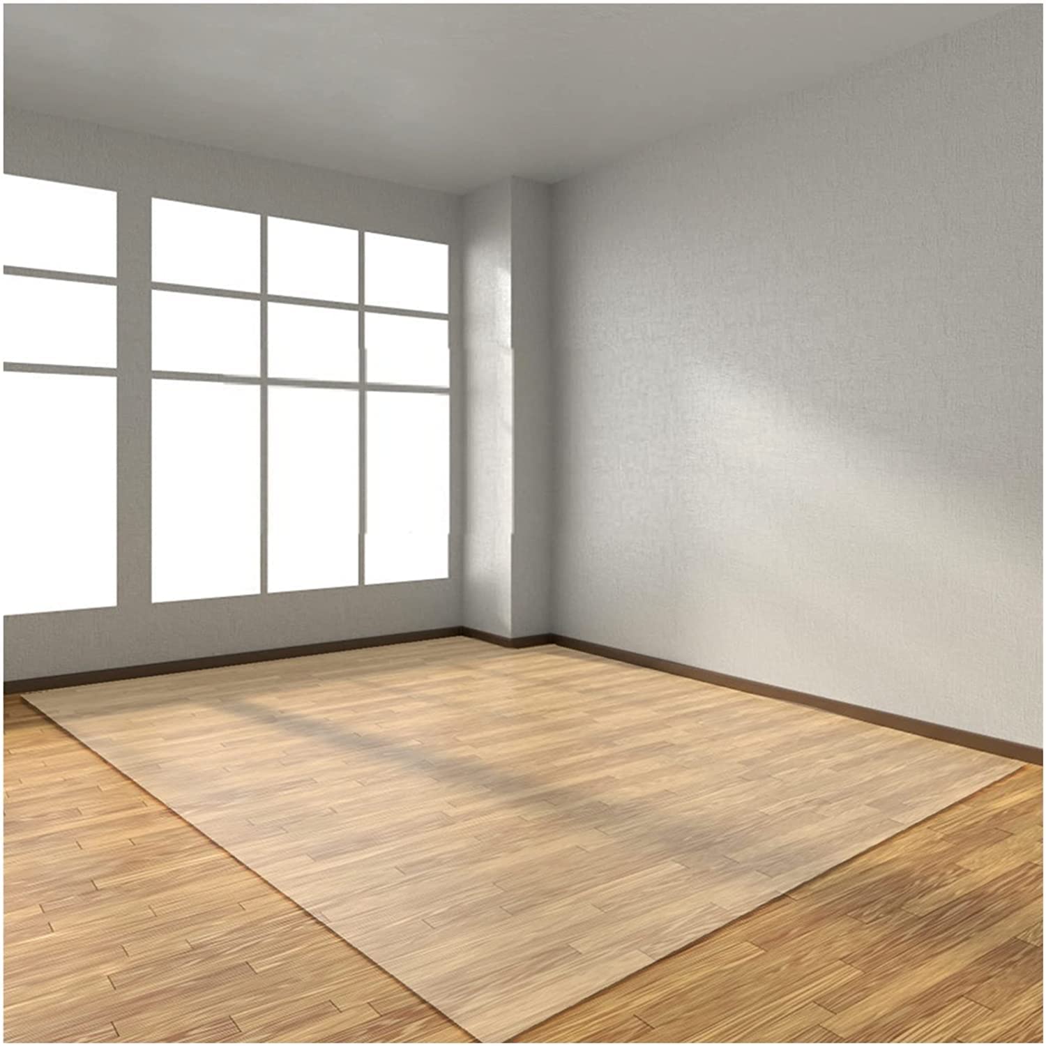 Tapis de chaise de bureau extra long 120x600 cm en vinyle transparent protège-sol