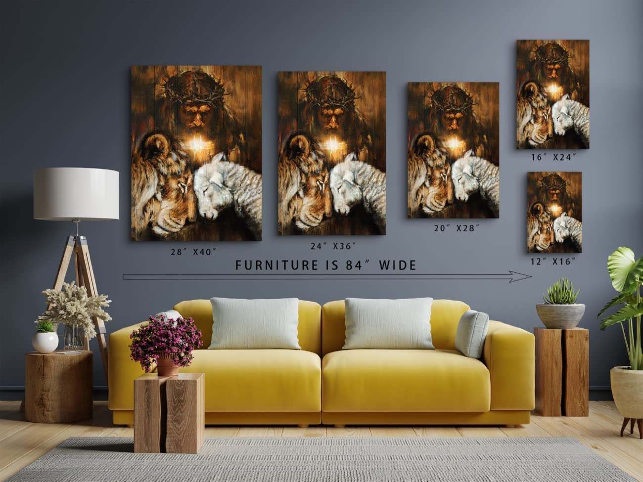 Leinwandbild 'Jesus Und Das Lamm' – Religiöse Deko Für Zuhause