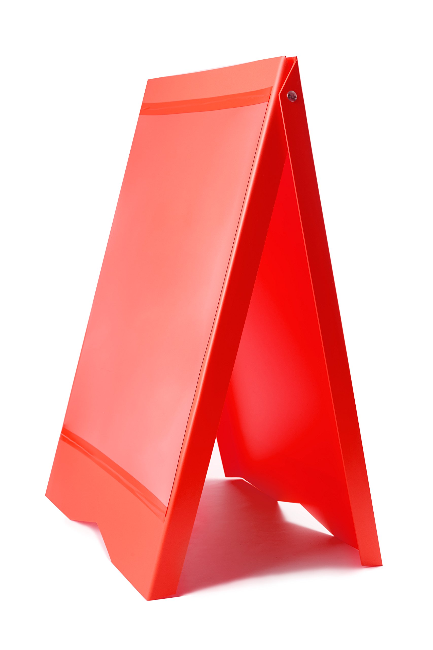 A-Board, Pavement Sign, Poster, Board, Display, Stand, PVC, for A2 Size Posters - RED