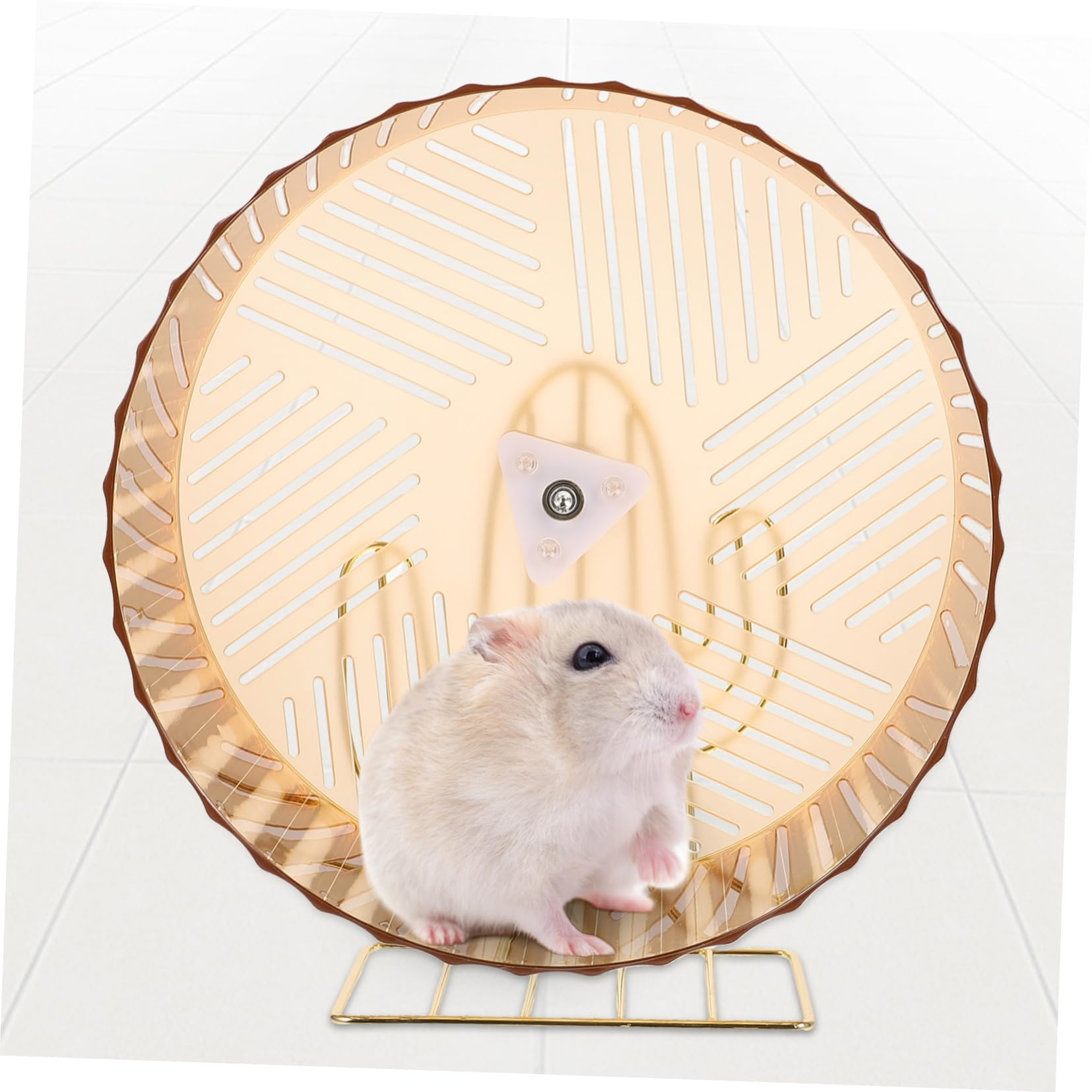 Gatuida Rueda para Hámster Soporte, Base Estable de Plástico y Aleación, Juguete de Ejercicio para Jaula de Pequeños Animales y Erizo