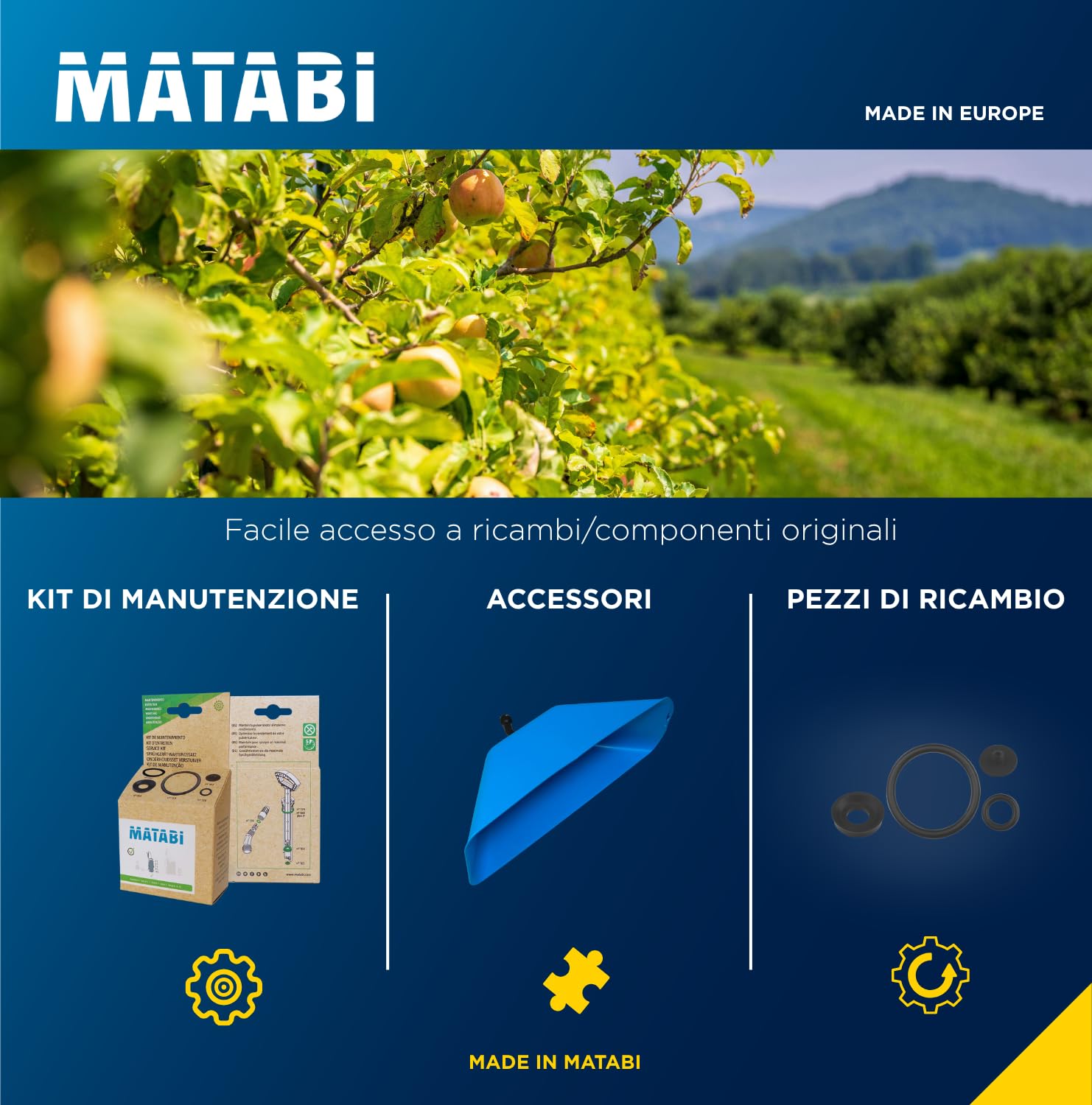 Matabi e7Easy Pompa Irroratrice Batteria 5L - USB-C - Autonomia fino a 2L | Pompa a batteria con tubo 1,3 m - LED, tasto ON/OFF - per terrazzo, giardino e orto - portatile e leggera