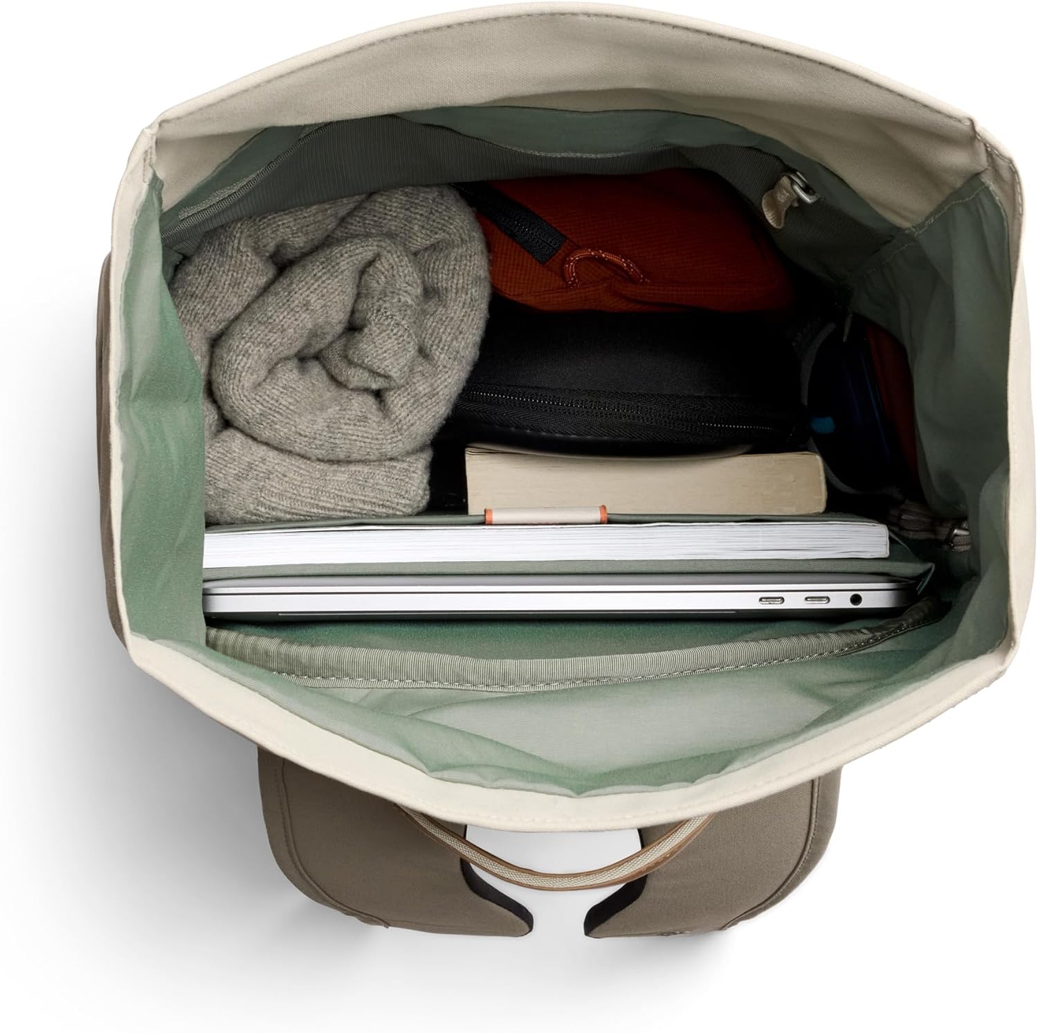 Bellroy Classic Rolltop (commuter backpack with 16” laptop sleeve, luggage pass-through, and two access points) - Tahini - Image 3