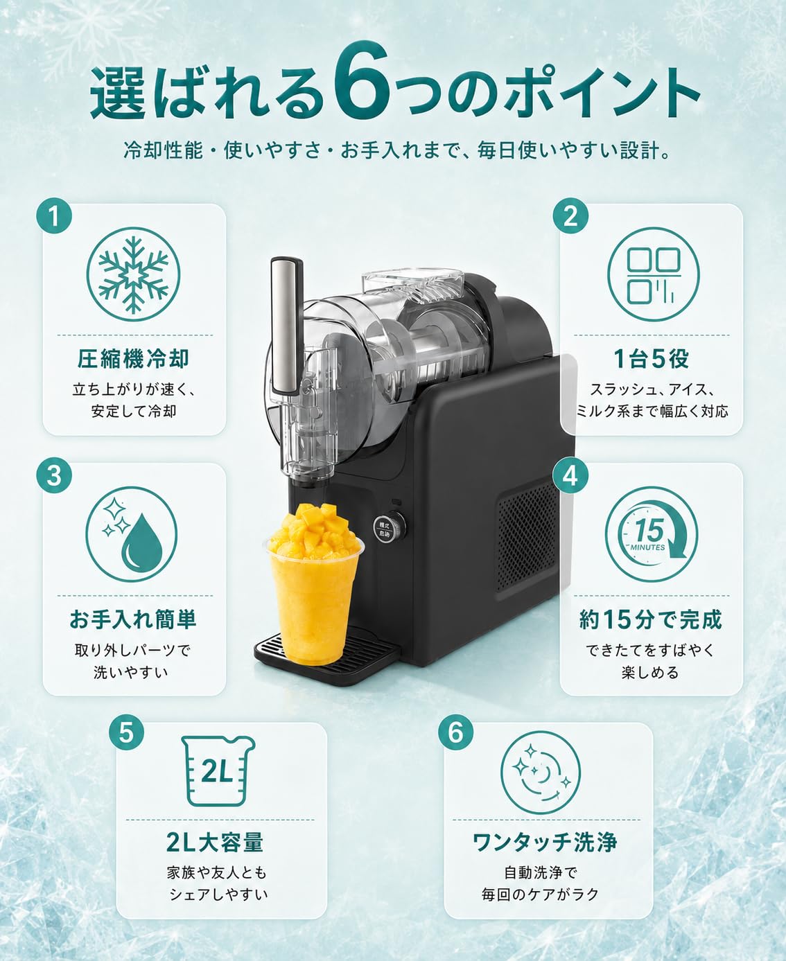 Amazon.co.jp: Amecke【2025新登場】フローズンドリンクマシン丨家庭用