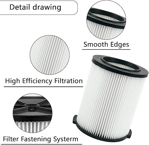 Miniatura 10 de Paquete de 2 filtros VF4000 para Ridgid Vac Wet Dry de 5-20 galones, apto para aspiradoras Husky de 6-9 galones WD5500 WD0671 RV2400A RV2600B