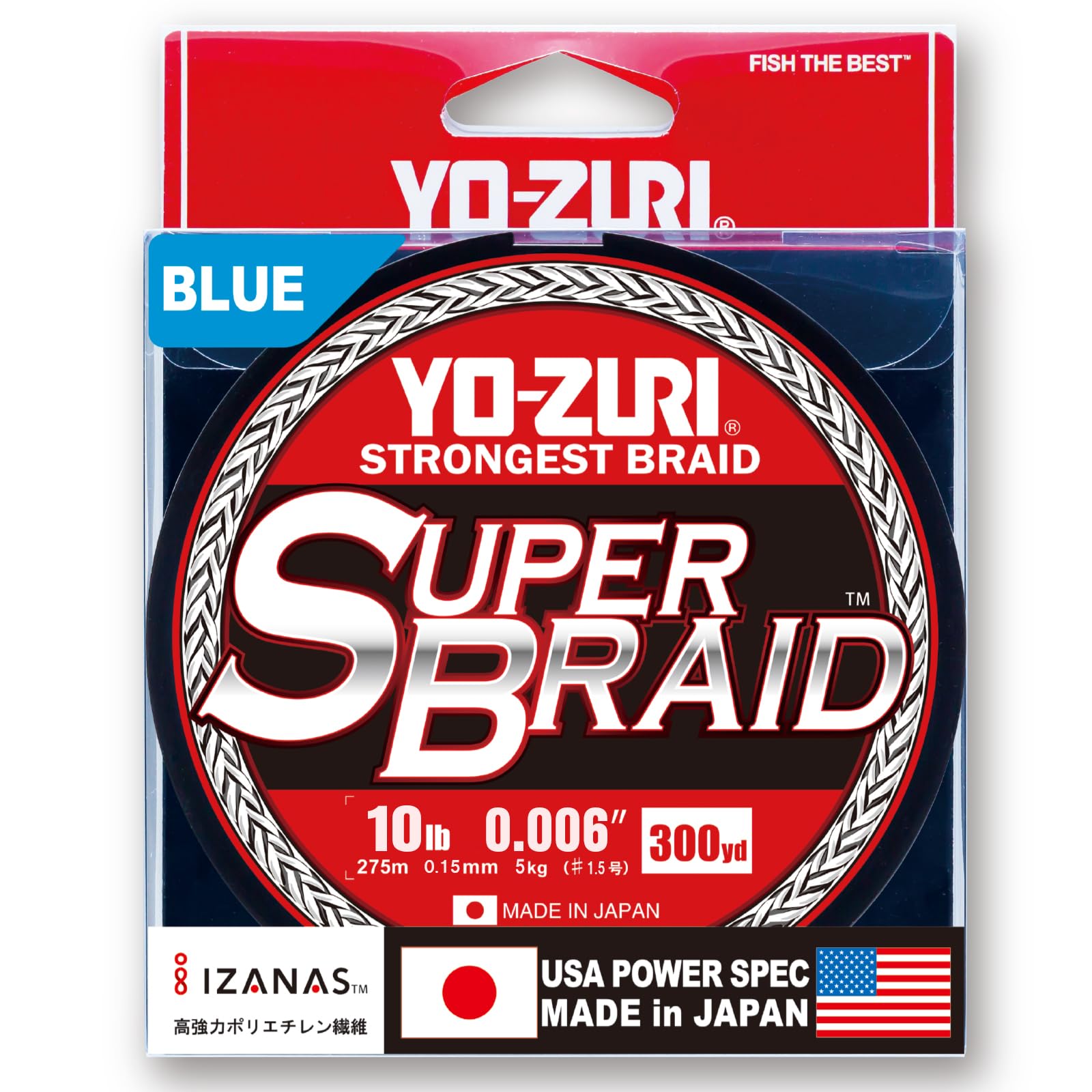 TRESSE YOZURI SUPERBRAID 8 BRINS MULTICOLOR 300M à 55,90 € Par YO-ZURI