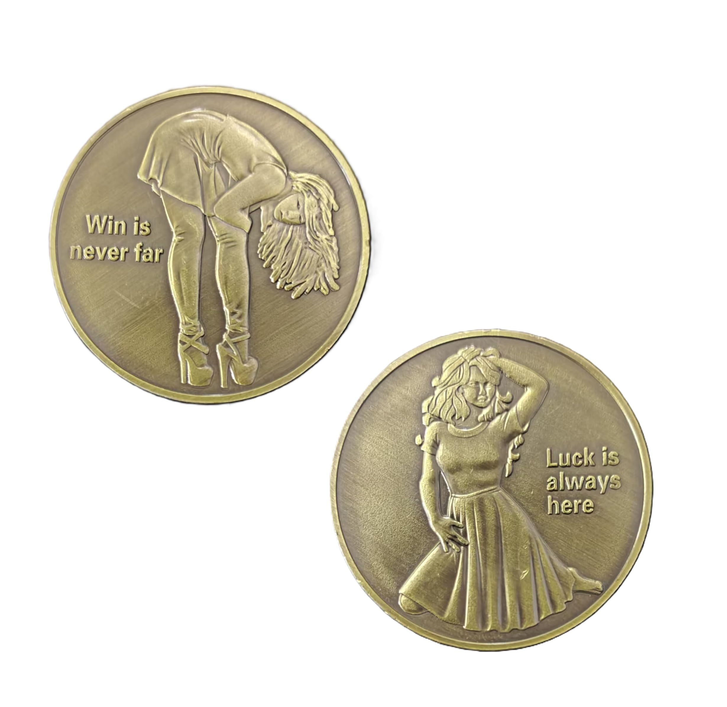 Photo 1 of [One Vintage Bronze Commemorative Coin] Vintage Bronze Bikini Challenge Commemorative Coin - Perfect for Party Favors, Christmas, Golf Ball Markers & Playing Cards