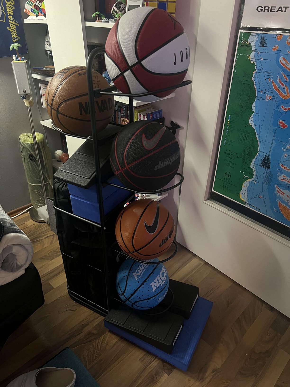 FINGERINSPIRE 10 Stück Ball-Präsentationsständer Aus Kunststoff – Schwarz, 6,3 Cm Hoch, Für Basketball, Fußball, Volleyball U.a.