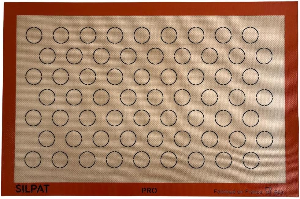 Demarle Silpat Macaron Backmatte Macarons mit 35mm Ø, Maße585 x 385 mm