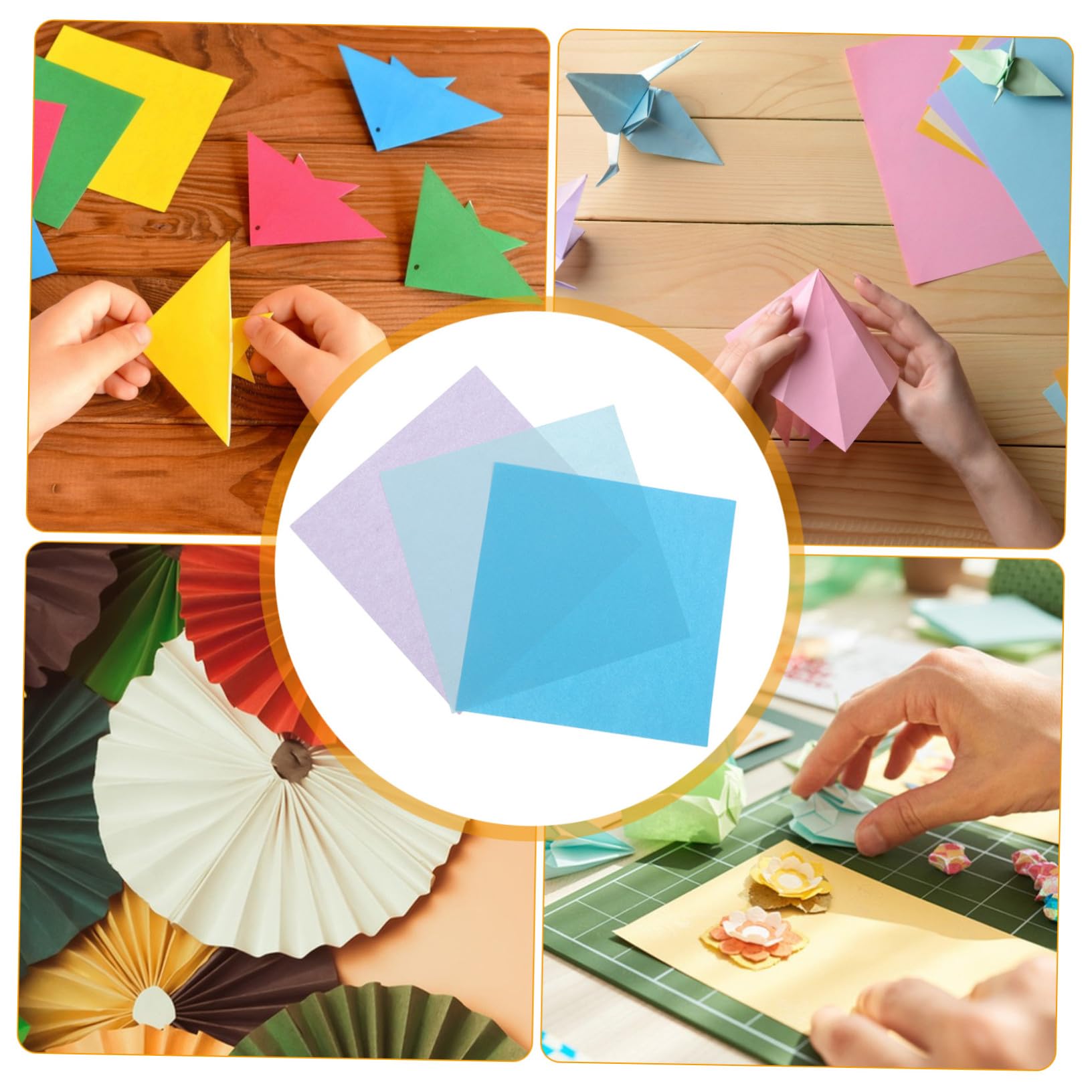 Operitacx Carta Origami Colorata Doppia Faccia 15 Centimetri 600 Pezzi per Attività Creative per Bambini