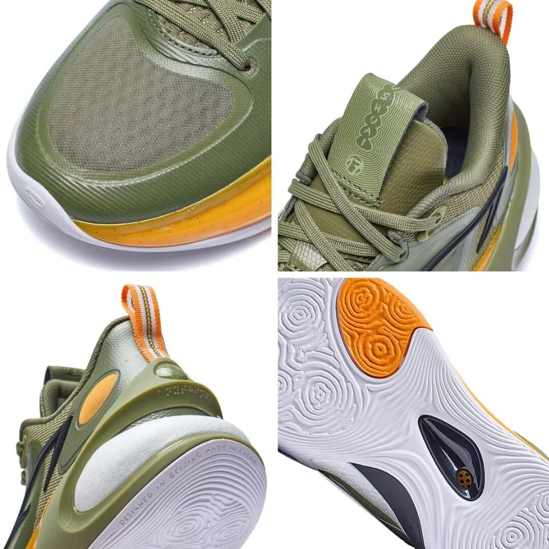 Li-Ning Hombres Profesionales Zapatos de Baloncesto Antideslizantes con absorción de Impactos Calzado de Basquetbol para Hombre YUSHUAI Series