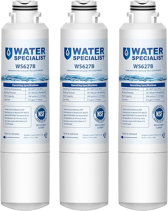 Waterspecialist DA2900020B Refrigerator Water Filter, Replacement for