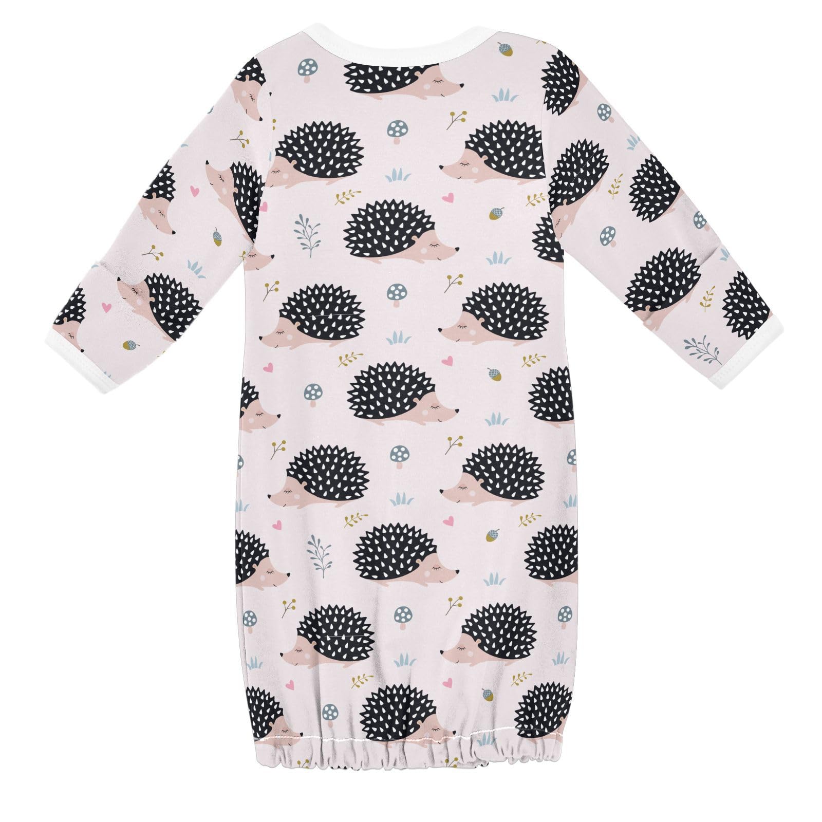 WIFIU Cute Hedgehogs Forest Autumn Baby Girls Boys Sleeper Gown Cotton Nightgown Long Sleeve, Baby Nightdress Sleeping Clothes for Newborn 0-3 Months Multicolor